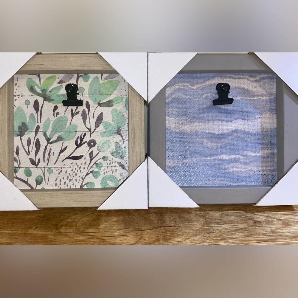 Decorative Clip Frame Set - Green and Blue